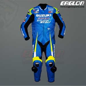 海外 送料込み 　高品質　アレックス・リンス Suzuki Ecstar MotoGP 2017 レーシングレザースーツ 　 サイズ各種　本革　レプリカ