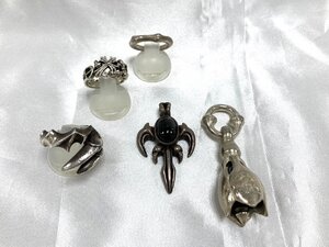 キングラム[01]ブラッディマリー/ロンワンズ/ジャスティンデイビス他 シルバーアクセサリー TOP/リング 925 ５点まとめ【送料無料】J347