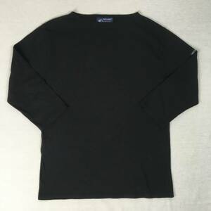 Saint James セントジェームス フランス製 MORLAIX モーレ バスクシャツ 七分袖 ブラック サイズ4PON