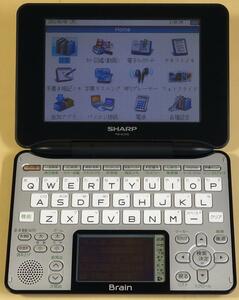 SHARP,電子辞書,Brain,PW-AC910,シルバー,中古,難あり