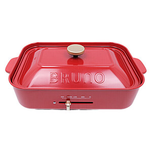 【中古】BRUNO コンパクトホットプレート BOE021-RD レッド 元箱あり [管理:1150022315]