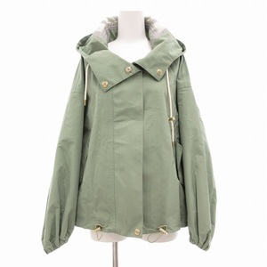 マッキントッシュ RAINTEC SKYE PARKA SHORT レインテックスカイパーカー ジップアップフーディー ナイロン ドロップショルダー 6 M 緑