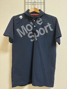 ［DESCENTE Move Sport］ムーブスポーツ スポーツウェア　半袖ポロシャツ ネイビー　O 0240727-445