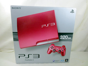 新品同様　ソニー　PS3　本体 PlayStation3 320GB スカーレット　レッド CECH-3000BSR