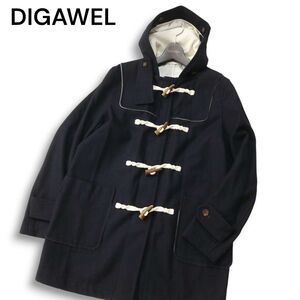 DIGAWEL ディガウェル 秋冬 ウール100%★ ダッフルコート Sz.1　メンズ ネイビー 日本製　I4T03585_B#N