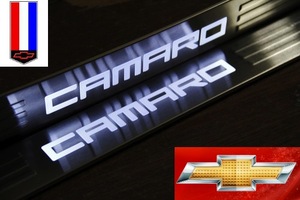 最後の１セット！ カマロ ドア シル プレート LED ホワイト 新品 2ps 2010年 2014年