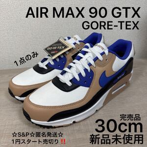 1円スタート売切り 新品未使用 30cm 新品 NIKE ナイキ AIR MAX 90 GTX エアマックス 90 GORE-TEX ゴアテックス 防水 ウォータープルーフ