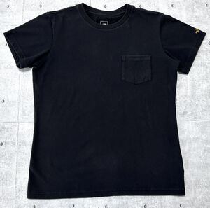 THE NORTH FACE ブラック ポケット Tシャツ 袖刺繍ワンポイント　　ノースフェイス 半袖 ゴールドウィン製 インナー アウトドア 柳9491