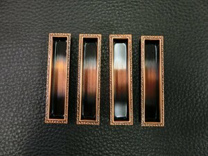 未使用 スリム戸引手 4個セット 取手 引戸 16.3×66×7mm 管理No.40434