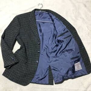 HARRIS TWEED ハリスツイード テーラードジャケット ブレザー 総裏地 3B 千鳥格子柄 3XLサイズ