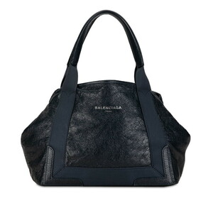 バレンシアガ ネイビーカバス S ハンドバッグ 339933 ネイビー レザー レディース BALENCIAGA 【中古】