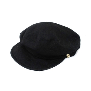 ミラオーウェン Mila Owen 帽子 キャスケット リネン シンプル F ブラック 黒 /KT1 レディース
