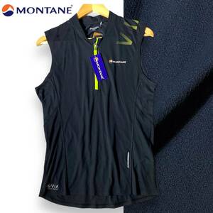 【M】新品 モンテイン トレイルランニング タンクトップ VIA FANG ZIP TANK MONTANE UVカット 防臭加工 アウトドア 登山 ベスト◆R1273