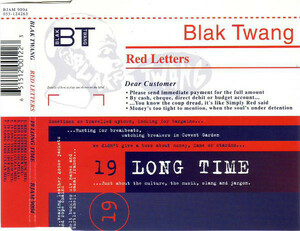 Blak Twang「Red Letters」(UK盤CDS)