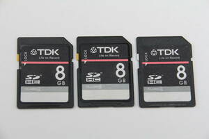 8GB SDHCカード　TDK ●3枚セット●