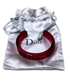 Dior  ディオール ロゴバングル　ラインストーン　レッド　37060