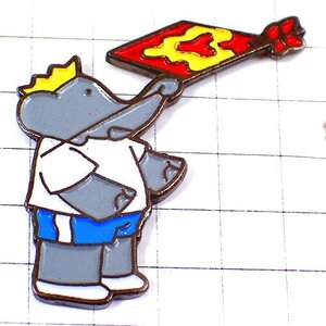 ピンバッジ・ぞうのババール凧揚げ絵本 BABAR KITE◆フランス限定ピンズ◆レアなヴィンテージものピンバッチ