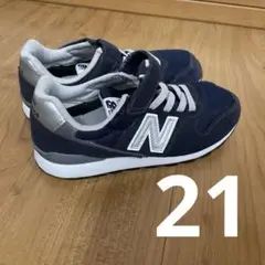 New Balance 996 ネイビー スニーカー　21センチ　キッズ