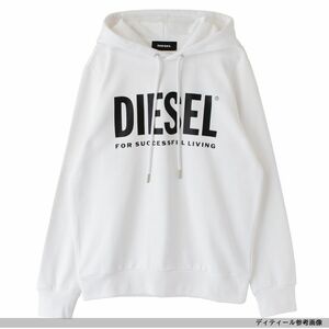 DIESEL パーカー　00SAQJ 0BAWT S－GIR－HOOD－DIVISION スウェット プルオーバー ロゴ ホワイト　Lサイズ ディーゼル