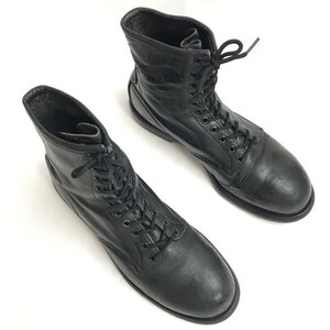 90s/USA製/PT91/Vintage☆RED WING/レッドウイング☆2006/レースアップ/スチールトゥブーツ【10.5D/黒】Leather/safety/shoes◇bWB109-9