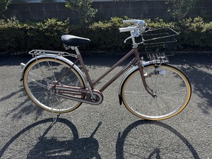 当時物　昭和レトロ自転車　カワムラサイクル　ライカＭＨ　２６型シングル　茶系　当時物　長期保管品