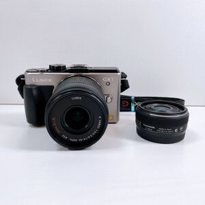 312【中古】Panasonic LUMIX DMC-GX1 パナソニック ルミックス デジタル一眼レフカメラ バッテリー レンズ付き 動作未確認 現状品