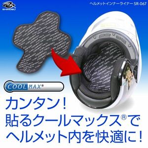 バイク Shinobu Riders ヘルメット インナーライナー （Ｌサイズ） COOLMAX スペーサー ヘルメットライナー キャップ インナー ブラック