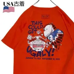 USA古着 HanesカレッジTシャツ オレンヂ L オーバーン大学tシャツ