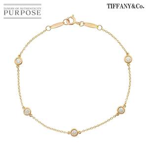 ティファニー TIFFANY&CO. バイザヤード ダイヤ 5P ブレスレット 18cm K18 PG ピンクゴールド 750 By The Yard Diamond Bracelet 90226456