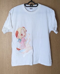 Aチャンネル ◆ 百木るん 犬耳わんこver. Ｔシャツ Lサイズ 黒田bb GoFa まんがタイムきららキャラット