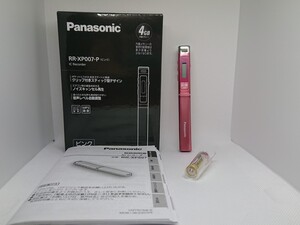 Panasonic パナソニック / スティック型 ICレコーダー ボイスレコーダー / 4GB ピンク RR-XP007-P