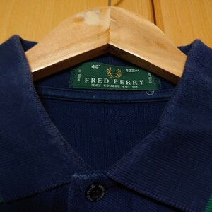 英国製 FRED PERRY（フレッドペリー） 半袖 ポロシャツ M12 サイズ40 ヴィンテージ古着 Made in U.K. イングランド製
