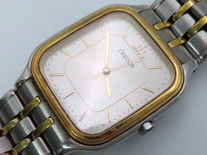 1円 セイコー(SEIKO) 9581-5020 クレドール SS/18KT シルバー文字盤 ボーイズ 腕時計 稼働 QZ 14412