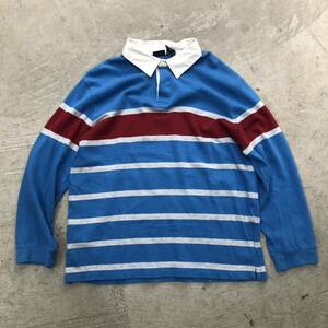 90s 古着 CHEROKEE ボーダー ラグビーシャツ vintage ビンテージ 長袖　ラガーシャツ