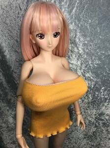 即決！！☆銀猫Plus☆ Doll用 マンモ６０張乳,マンモ６０垂乳　共通サイズ＋ＤＤ～ＤＤdy、チューブトップＯＰ　オレンジ