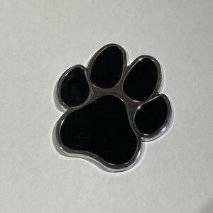 エンブレム 【肉球 ブラック】熊 犬 猫 dog cat 動物 ペット