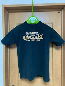 ビーズライブジム 2002 グリーン B’z LIVE GYM 2002 GREEN プリント Tシャツ ブラック 