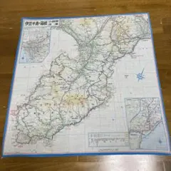 伊豆半島 地図ハンカチ【昭和レトロ】