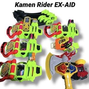 送料無料 バンダイ BANDAI DX 仮面ライダー エグゼイド 変身 ベルト まとめ バンダイ アイテム 4セット ヒーロー 美品 Kamen Rider EX-AID