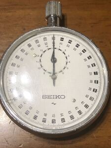 稼働品 SEIKO セイコー 88-5051 ホワイト文字盤 手巻き ストップウォッチ アンティーク ヴィンテージ