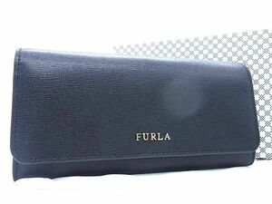 ■新品■未使用■ FURLA フルラ レザー 二つ折り 長財布 ウォレット レディース ブラック系 FD0238