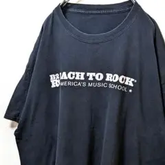 B2R アメリカミュージックスクール Tシャツ ロゴ ブラック 黒 古着