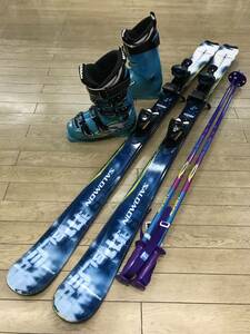 ☆★☆2024最終クリアランスセール！メンズ４点セットN327　SALOMON SPACEFRAME 155cm /靴REXXAM Ｍ97 24.0cm/ POLE新品115ｃｍ