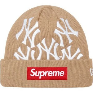 ◆21FW◆Supreme × New York Yankees × New Era Box Logo Beanie 