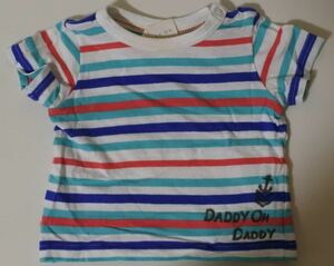 DaddyOhDaddy ダディオダディ Tシャツ ボーダー柄 カットソー 半袖 80サイズ kktnok j t h ② 1126