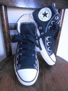 CONVERS・コンバース/チャックテイラー☆7B 07 02 O15 (SKU#1V453) 粗目生地xワイドストリングがキュートなハイカットスニーカー 6(24.5cm)