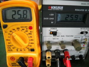 計測機器　測定機器　菊水電子　定電圧安定化電源　PAB25-1TR　写真の範囲の動作確認