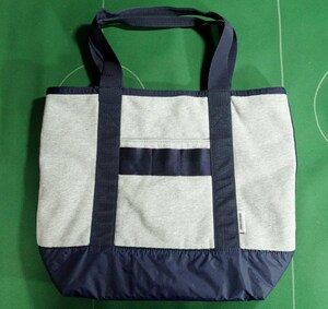 □ブリーフィング スウェット/リップストップナイロン素材 リバーシブル トート REVERSIBLE TALL TOTE ミックスグレー/ネイビー 美品!!!□