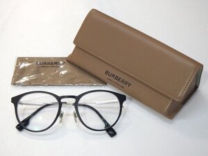 ★ BURBERRY バーバリー 金属フレーム 度入りレンズ B1360-1005 51□21-145 メガネ 眼鏡 フルリム チェック シルバー ブラック ★