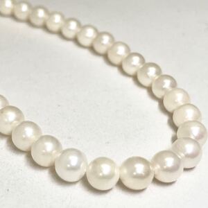 1円〜!!▲アコヤ本真珠ネックレス▲D 約23.7g 約43.0cm 約6.0-6.5mm珠 pearl necklace jewelry パール DA5/DB0 30